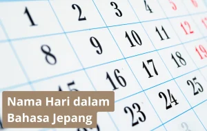 Nama Hari Dalam Bahasa Jepang